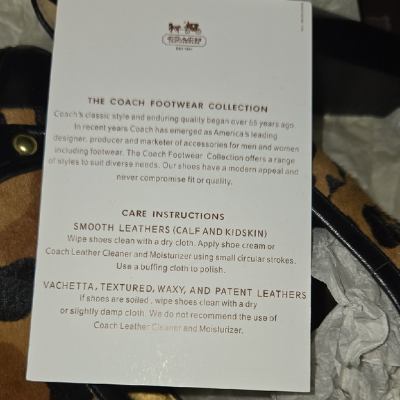 Coach Leopard Print Heels with Black Cap Toe - Picture 16 of 16